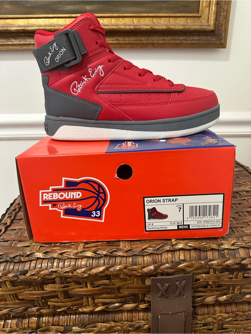 Rebound Orion Strap Kids' High-Top Sneakers - Red/Grey